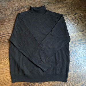 Men's Britches merino wool turtleneck brown Sweater L Black
